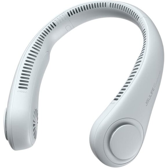 JISULIFE Portable Neck Fan Gray Wearable Hands-Free 5 Speeds Battery Operated - Picture 1 of 6
